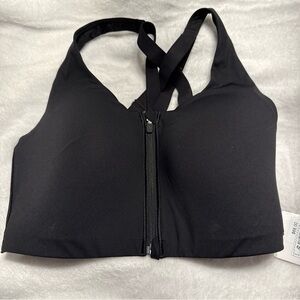 Lululemon Women’s Energy High Support Front Zip Sports Bra Black 36DDD / 36F